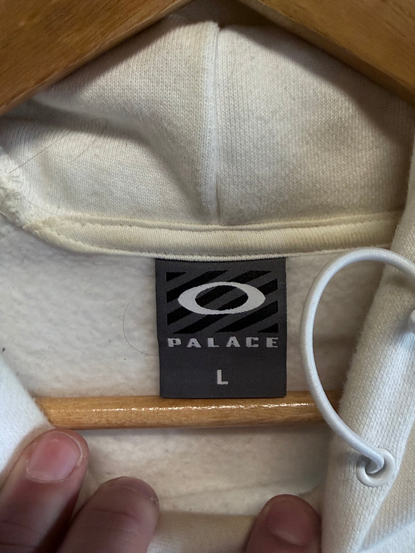 Palace x Oakley White Classic Logo Hoodie Size Large