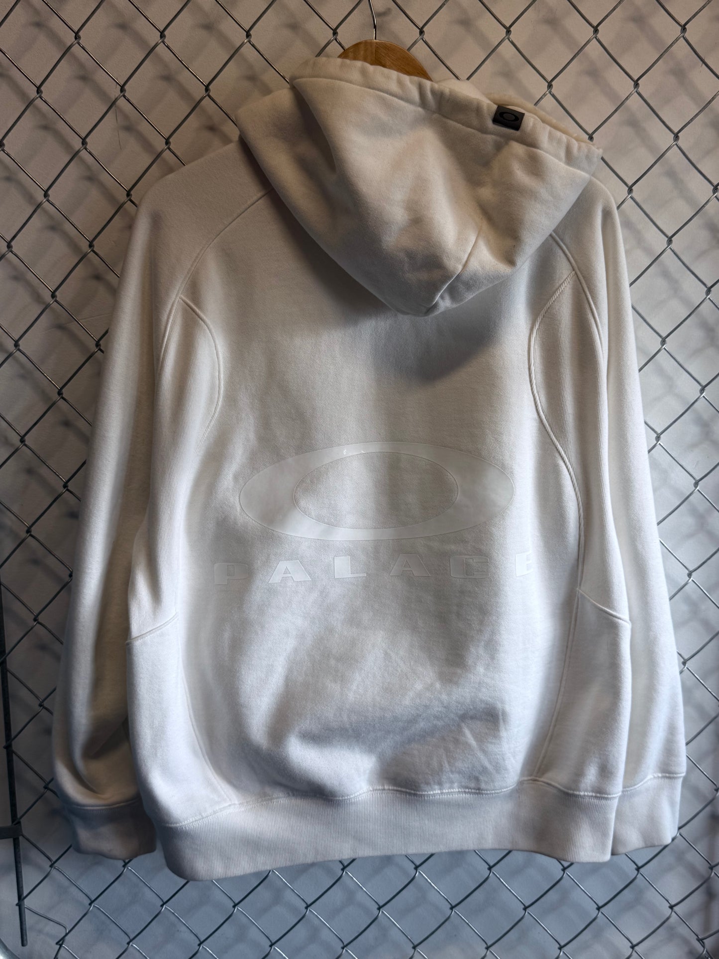 Palace x Oakley White Classic Logo Hoodie Size Large
