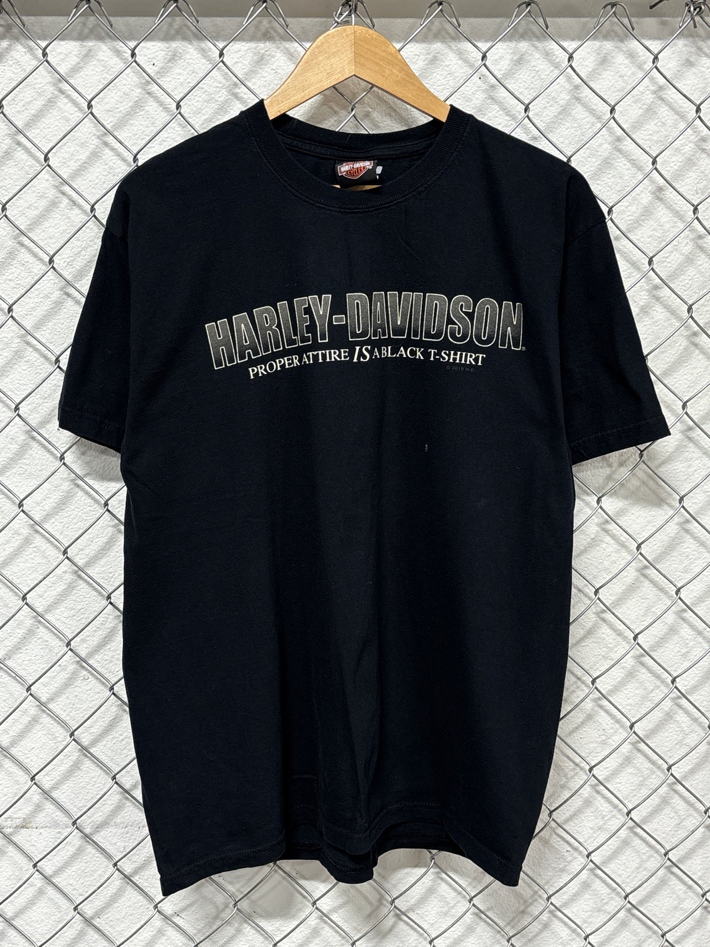Harley Davidson Proper Attire Black Shirt Size Large