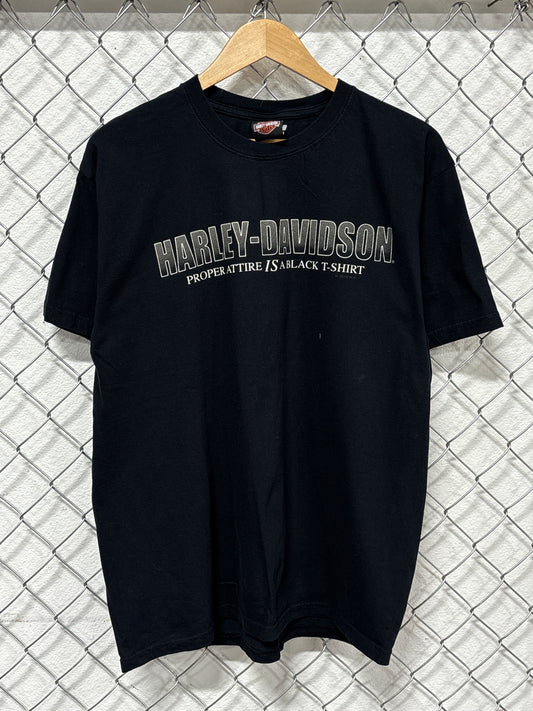 Harley Davidson Proper Attire Black Shirt Size Large