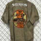 Dickies Mechanic Style Biker Short Sleeve Button Up Shirt Size Medium