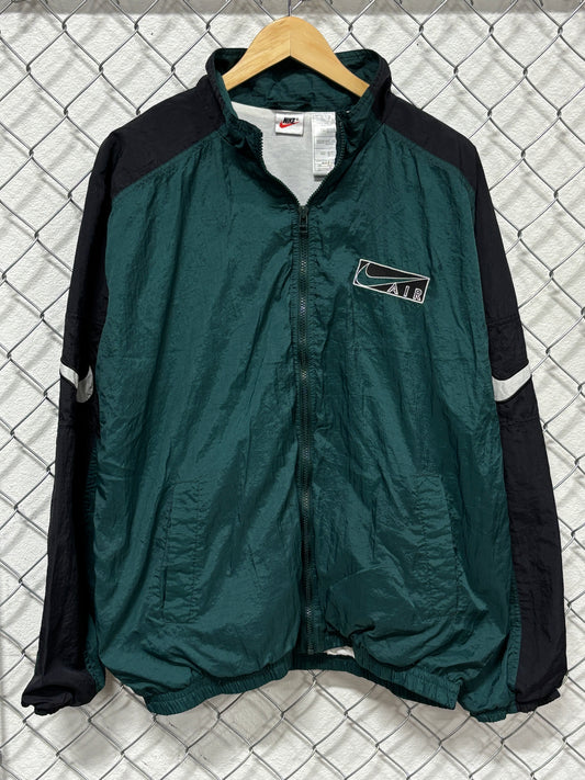 Vintage 90's Nike Air Green Windbreaker Jacket Size Large