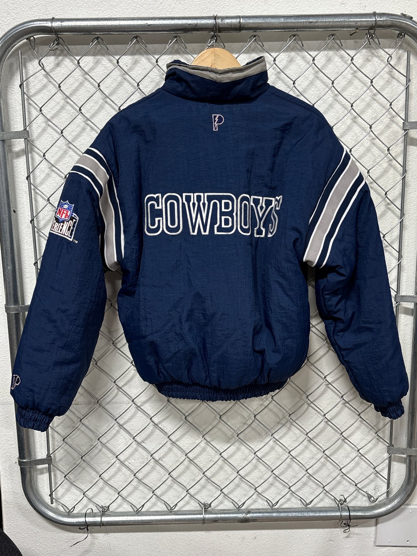 Vintage 90's Pro Player Dallas Cowboys Reversible Puffer Jacket Size Youth XL