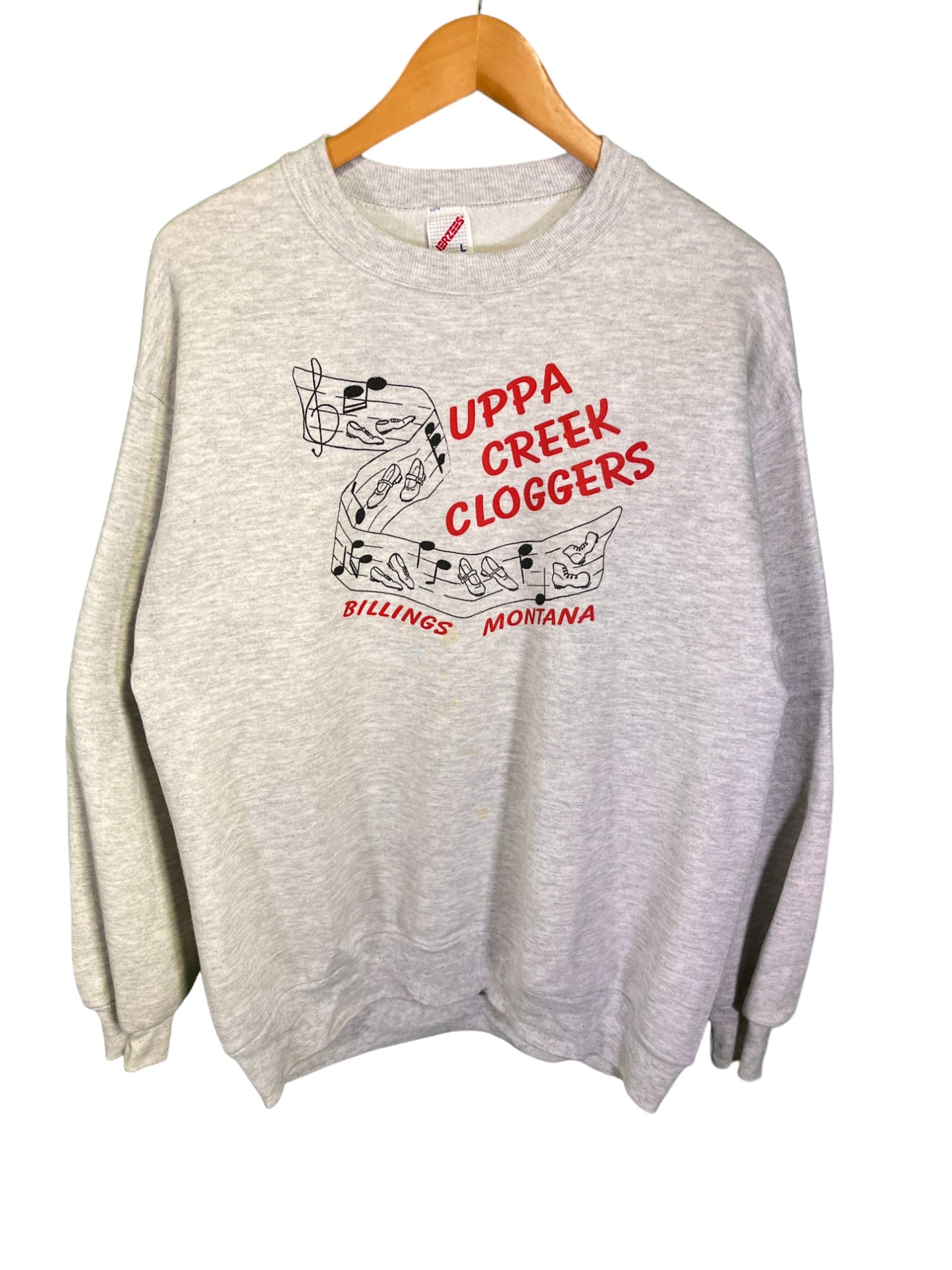 Vintage 90's Billings Montana Uppa Creek Cloggers Sweater Size Large