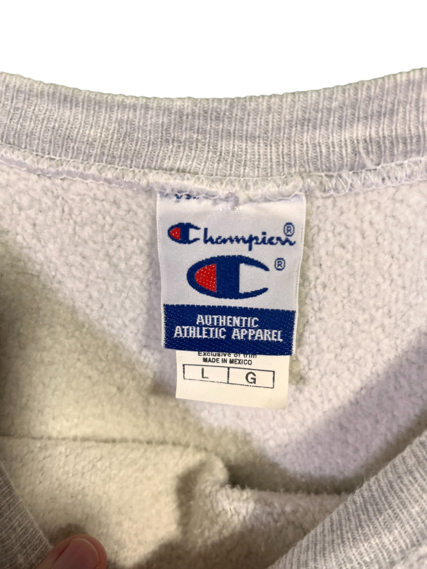 Vintage 00's Champion Classic Grey Pullover Crewneck Sweater Size Large