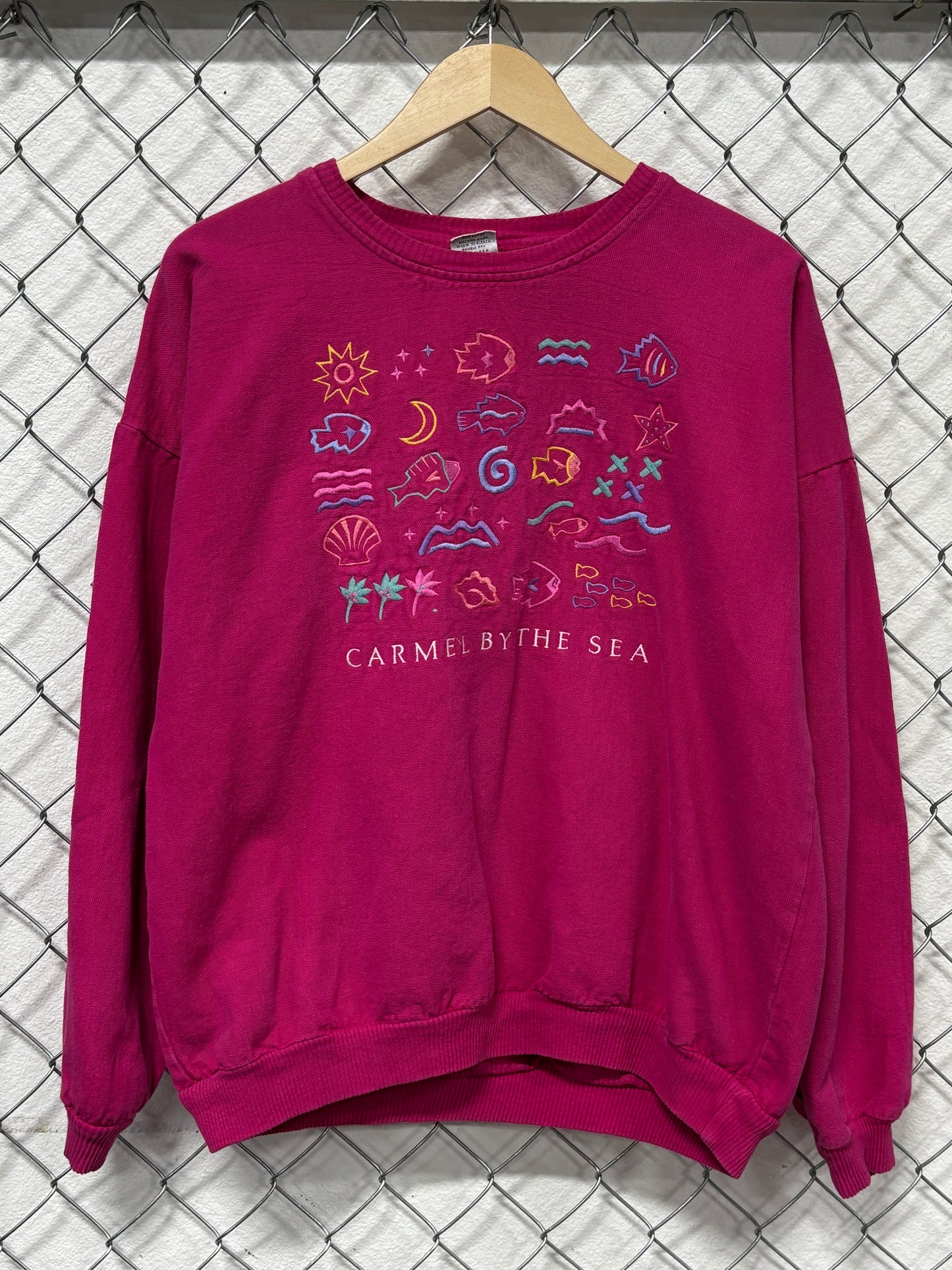 Vintage Carmel by the Sea Ocean Life Crewneck Sweater Size Large