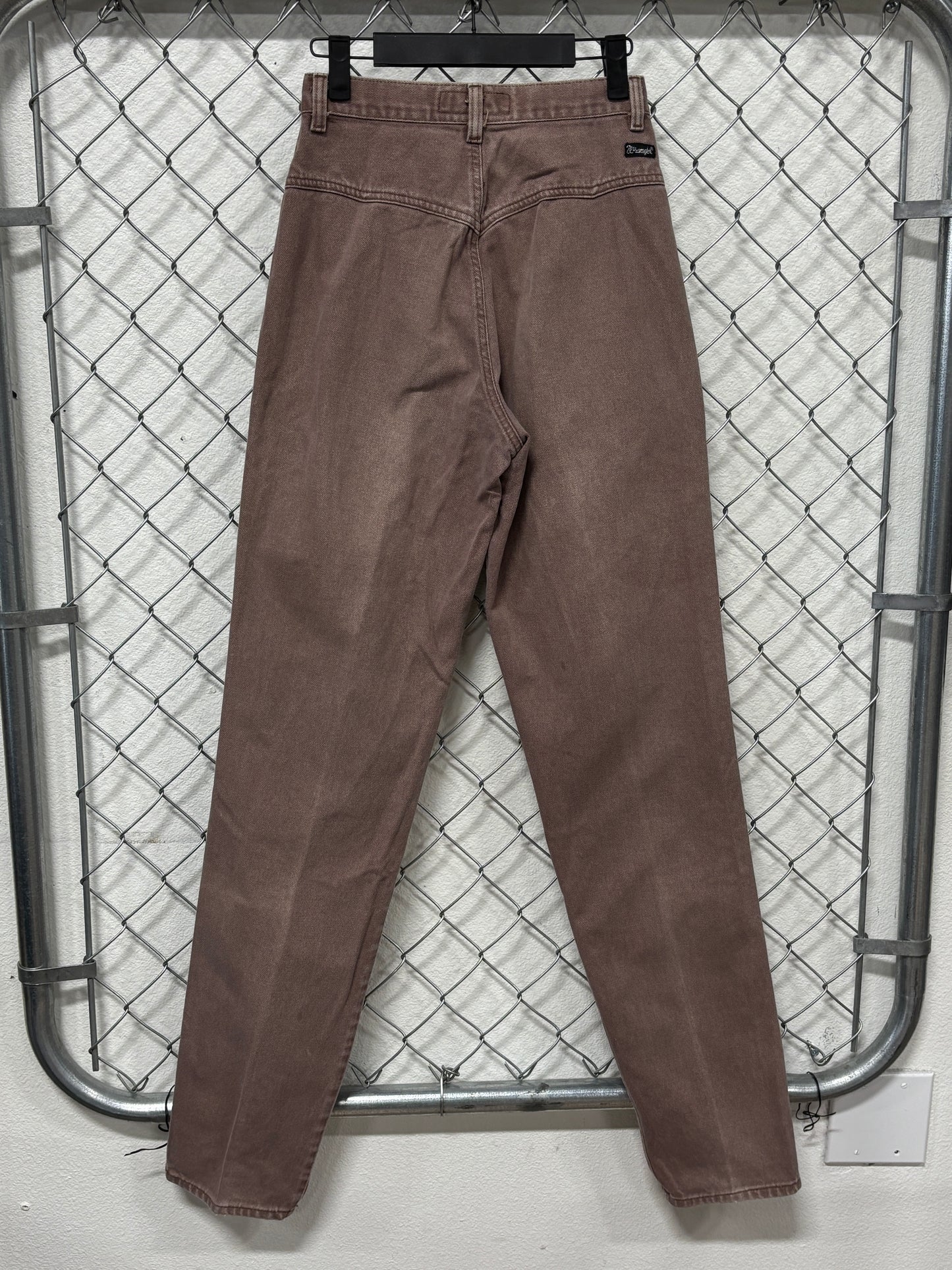 Vintage Wrangler Silverlake Women's Western Brown Denim Jeans Size 24x35