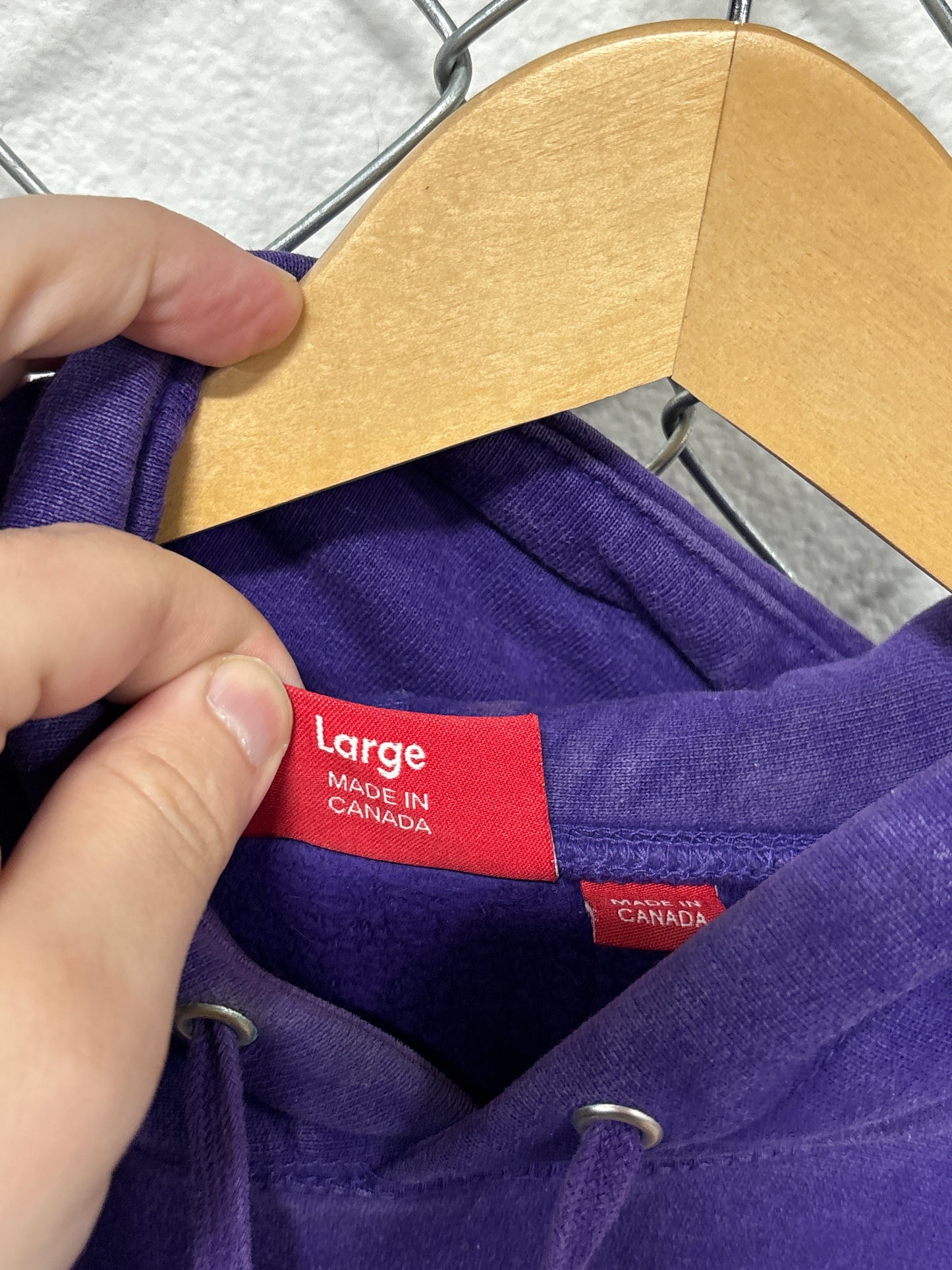 Supreme Purple Cross Box Logo Hoodie Size Large
