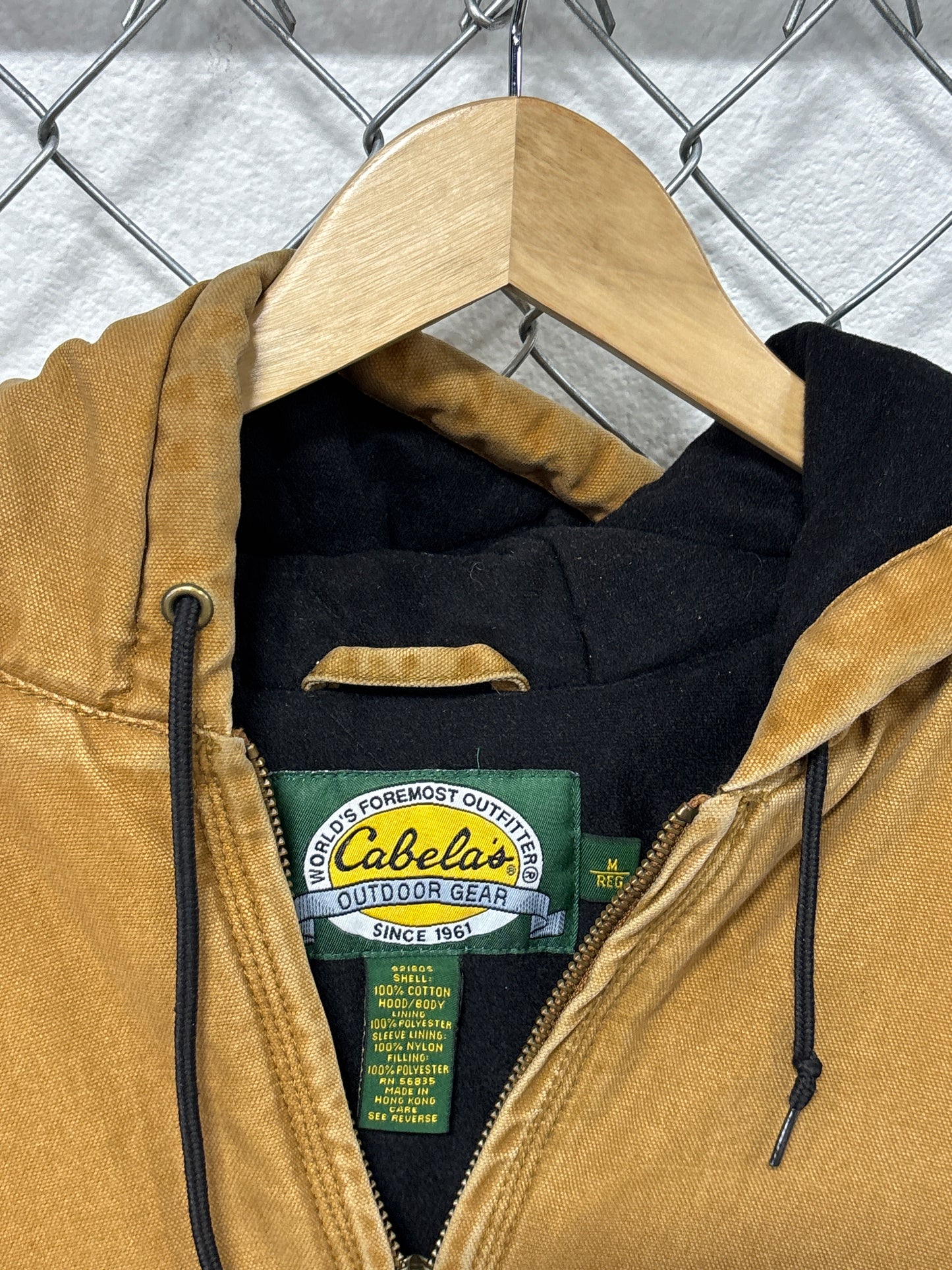 Cabela's Brown Workwear Zip Up Insulated Jacket Size Medium