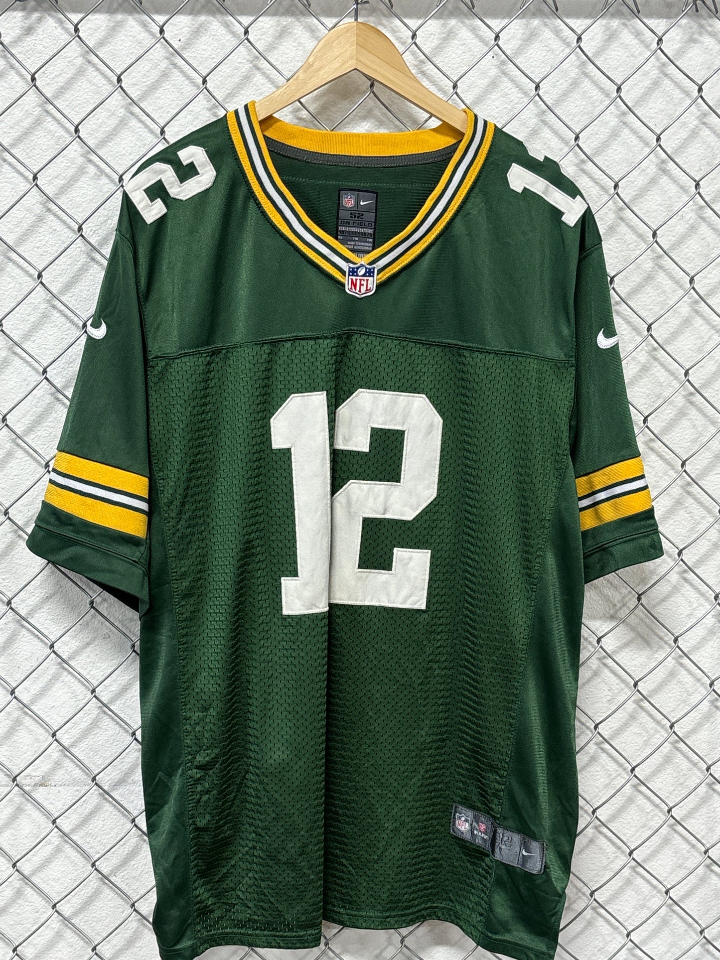 Nike Green Bay Packers On Field Aaron Rodgers Jersey Size 52 XL