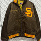 Vintage Starter San Diego Padres Satin Bomber Jacket Size XL
