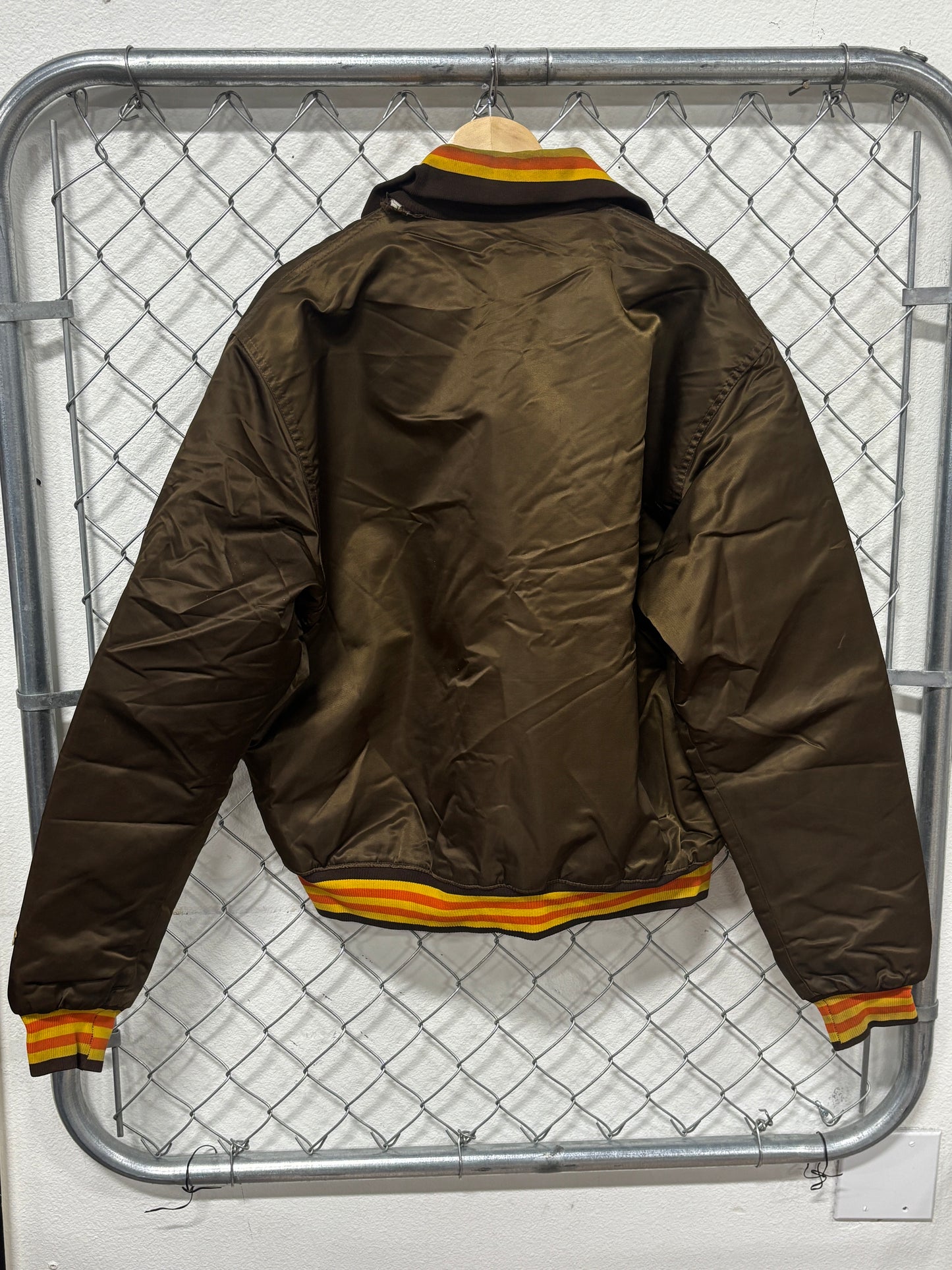 Vintage Starter San Diego Padres Satin Bomber Jacket Size XL