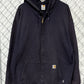 Carhartt Navy Blue FR Distressed Faded Hoodie Size XXL