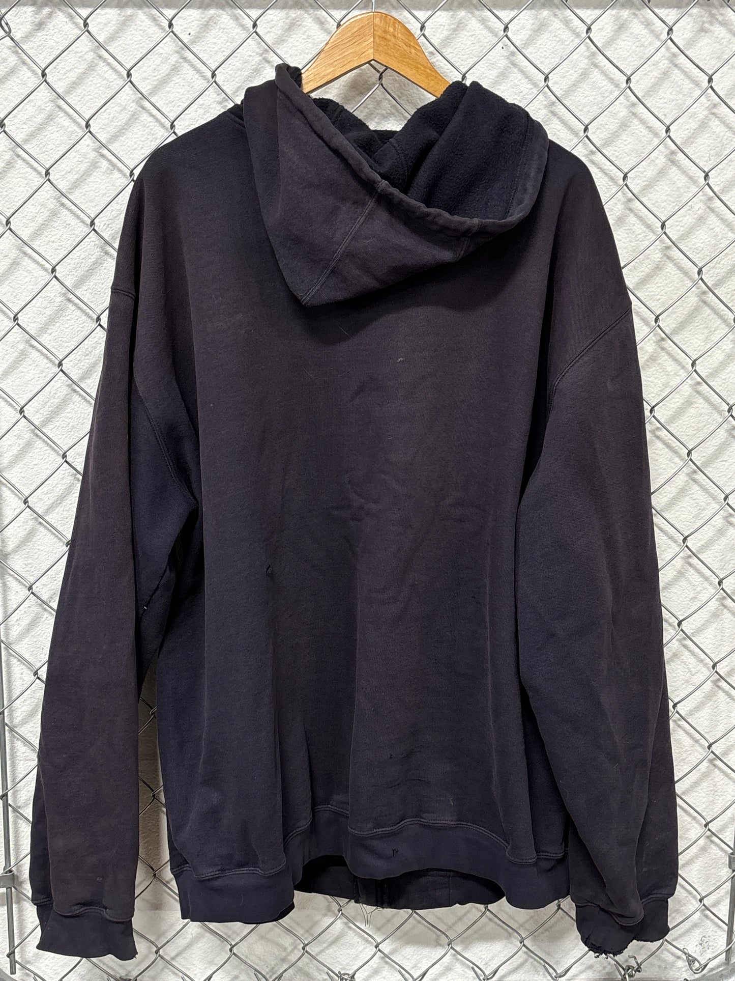 Carhartt Navy Blue FR Distressed Faded Hoodie Size XXL