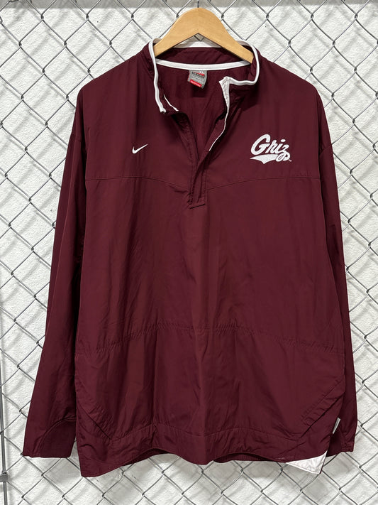 Nike University of Montana Grizzlies Quarter Zip Jacket Size XL