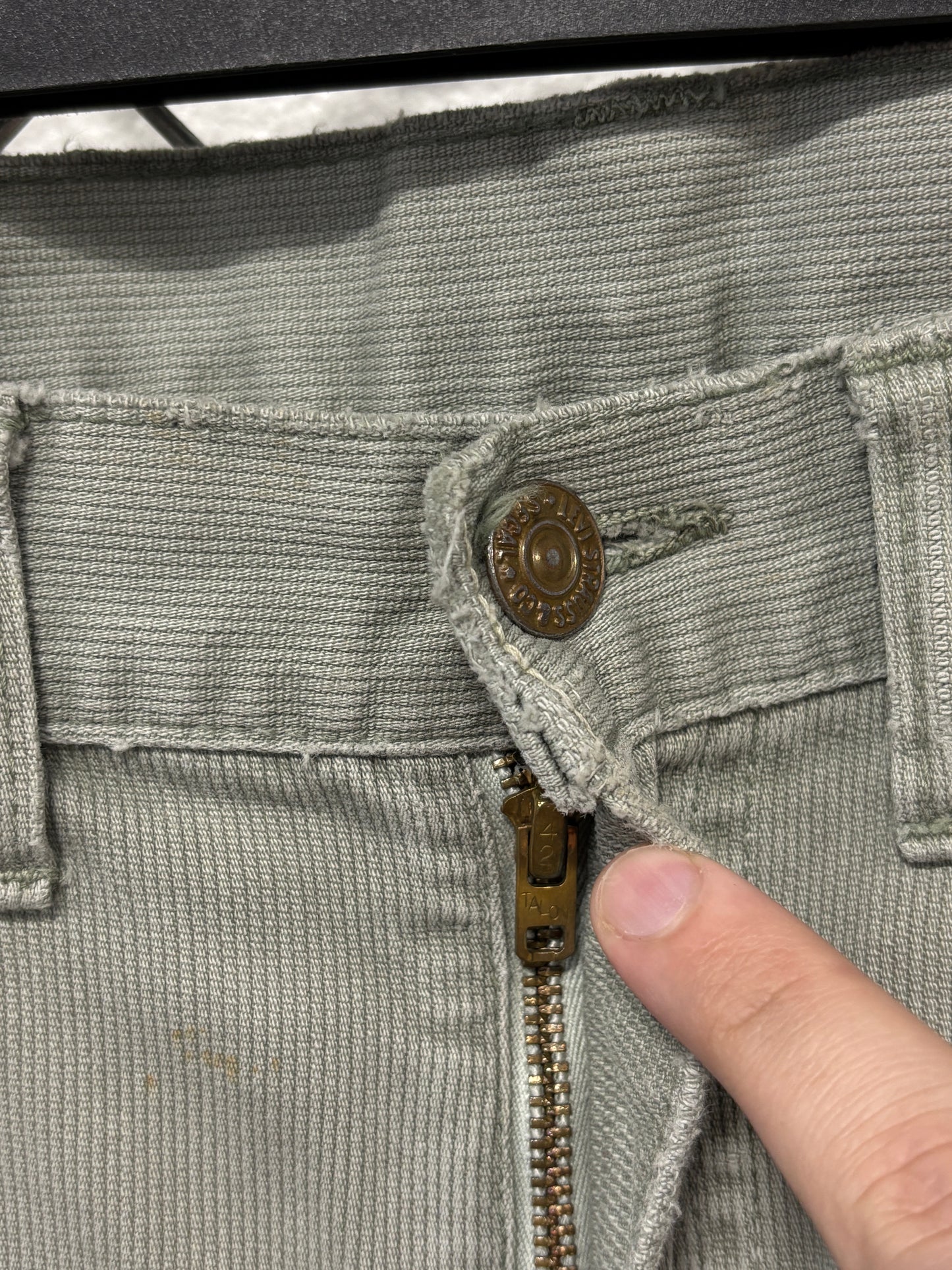Vintage Levi's Big E Light Green Trouser Pants Size 32x30