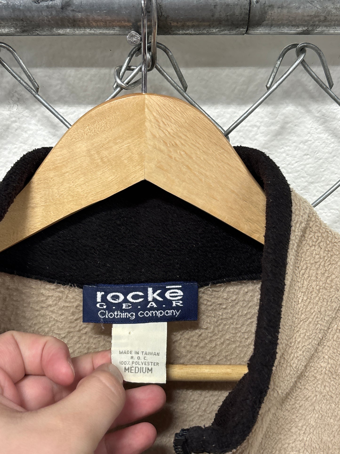 Vintage 90's Rocke Gear Fleece Vest Size Medium