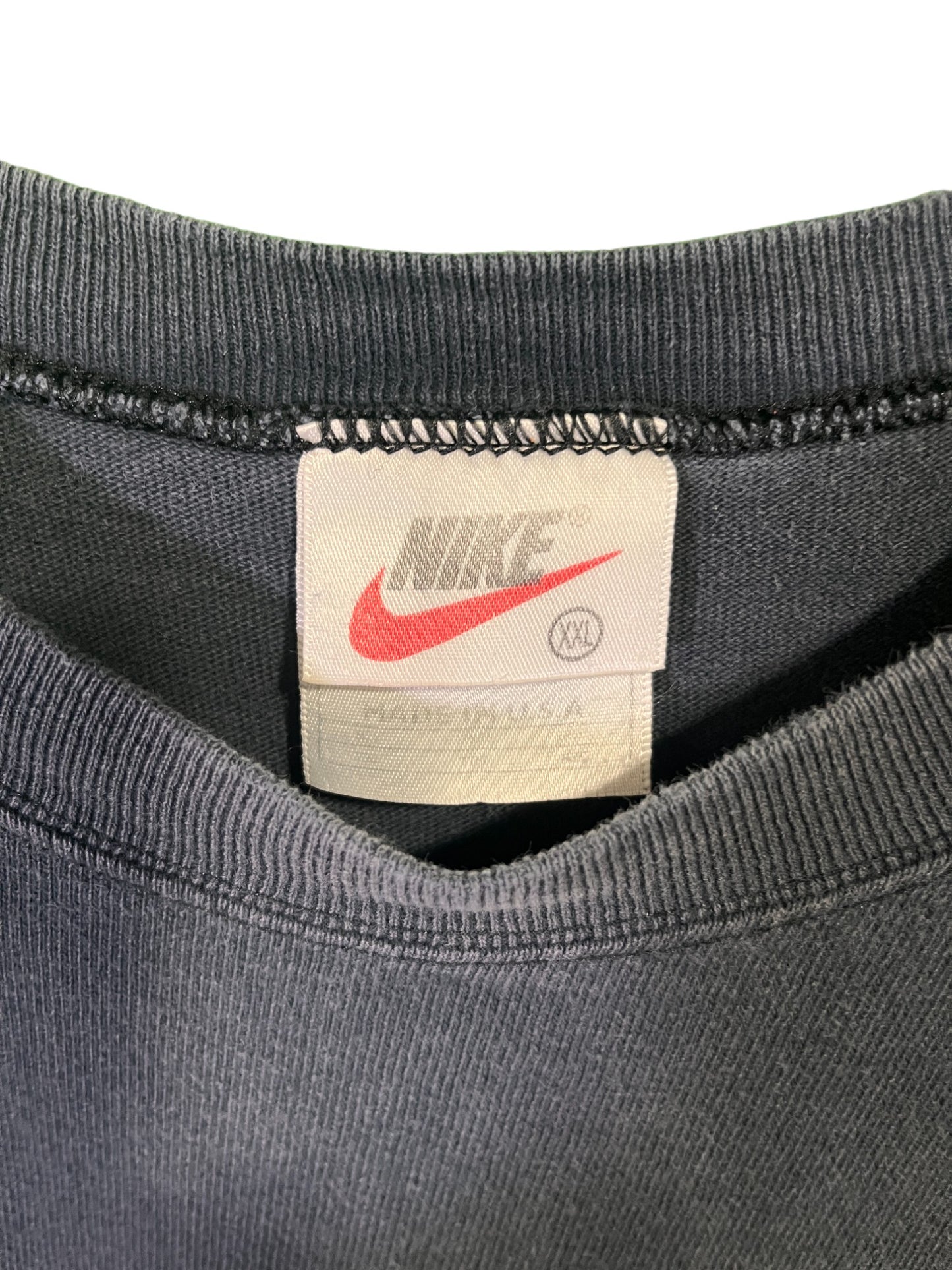 Vintage 90's Nike Small Swoosh Cutoff Black Tee Size XXL