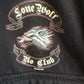 Vintage Y2K Lone Wolf Biker Cutoff Button Up Shirt Size Large