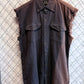Vintage Y2K Harley Sturgis Rally Faded Cutoff Button Up Shirt Size Large