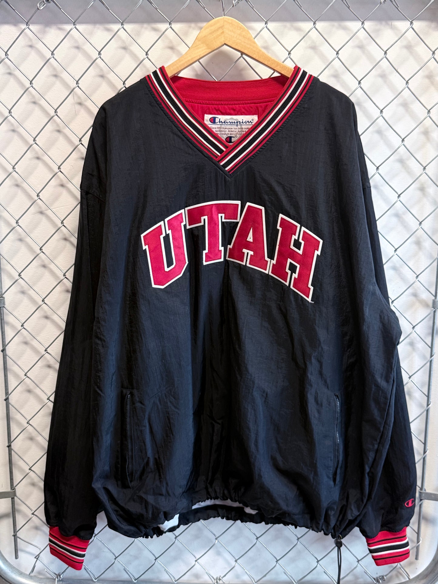Vintage 90's Champion Utah Collegiate Spellout Jacket Size XXL