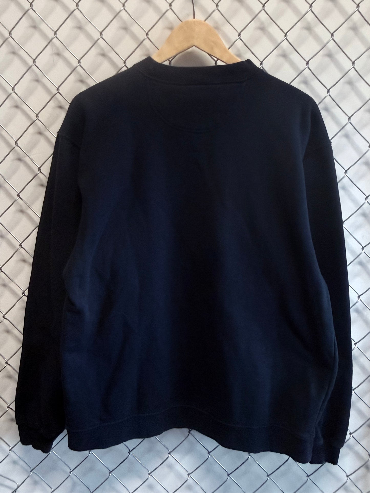 Reebok Carolina Panthers NFL Logo Black Sweater Size Medium