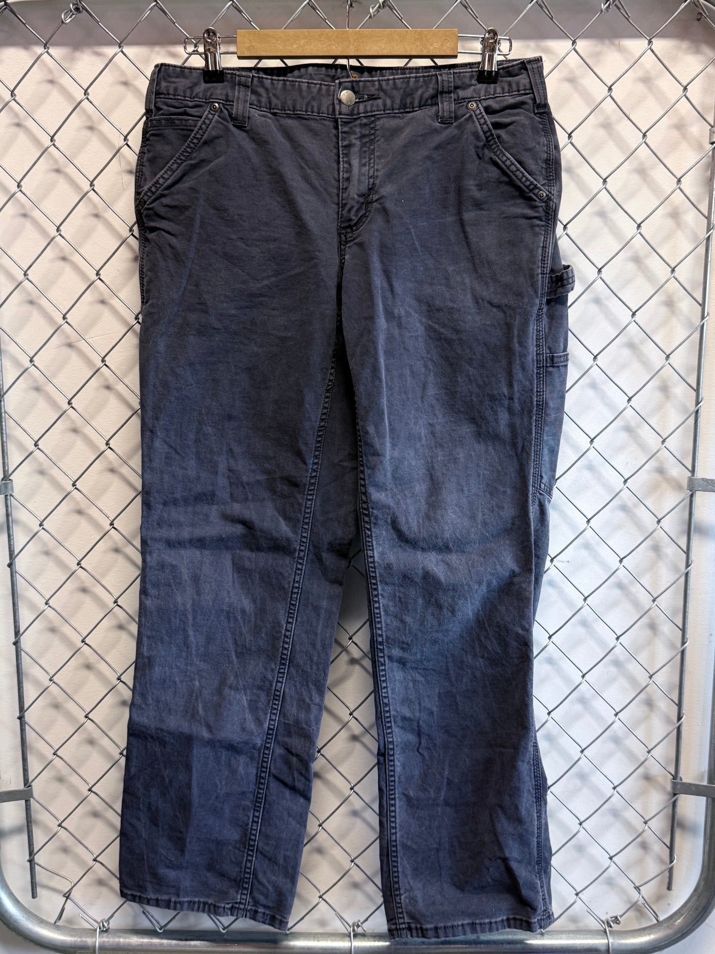 Carhartt Navy Blue Faded Carpenter Pants Size 34x30