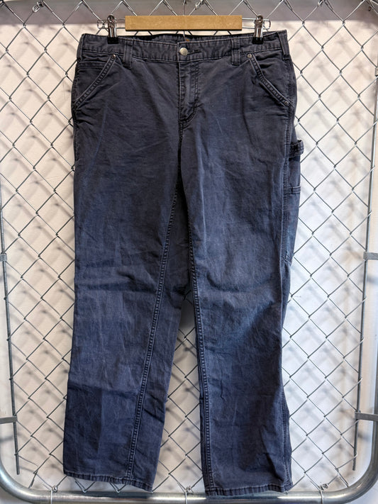 Carhartt Navy Blue Faded Carpenter Pants Size 34x30
