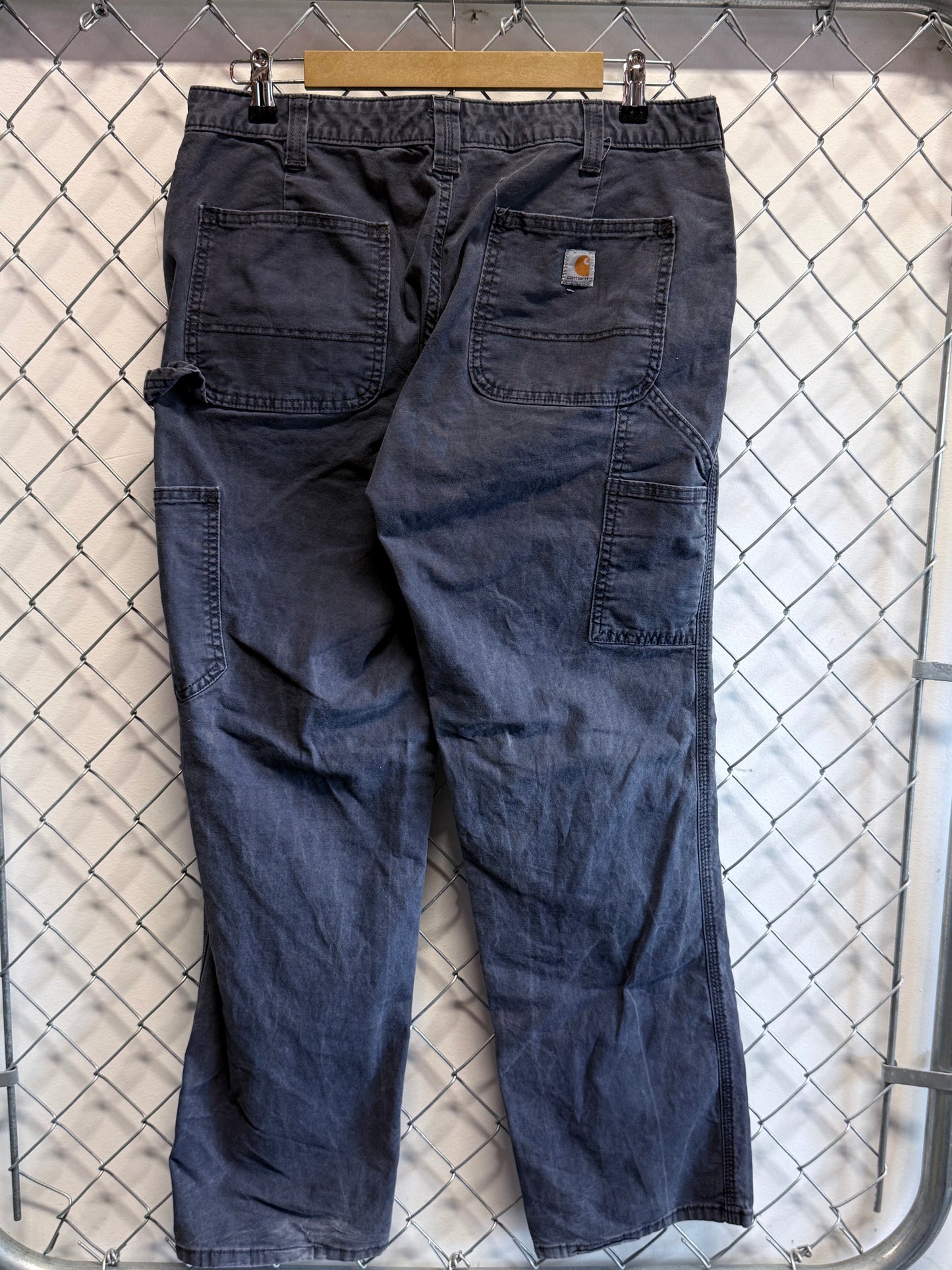 Carhartt Navy Blue Faded Carpenter Pants Size 34x30
