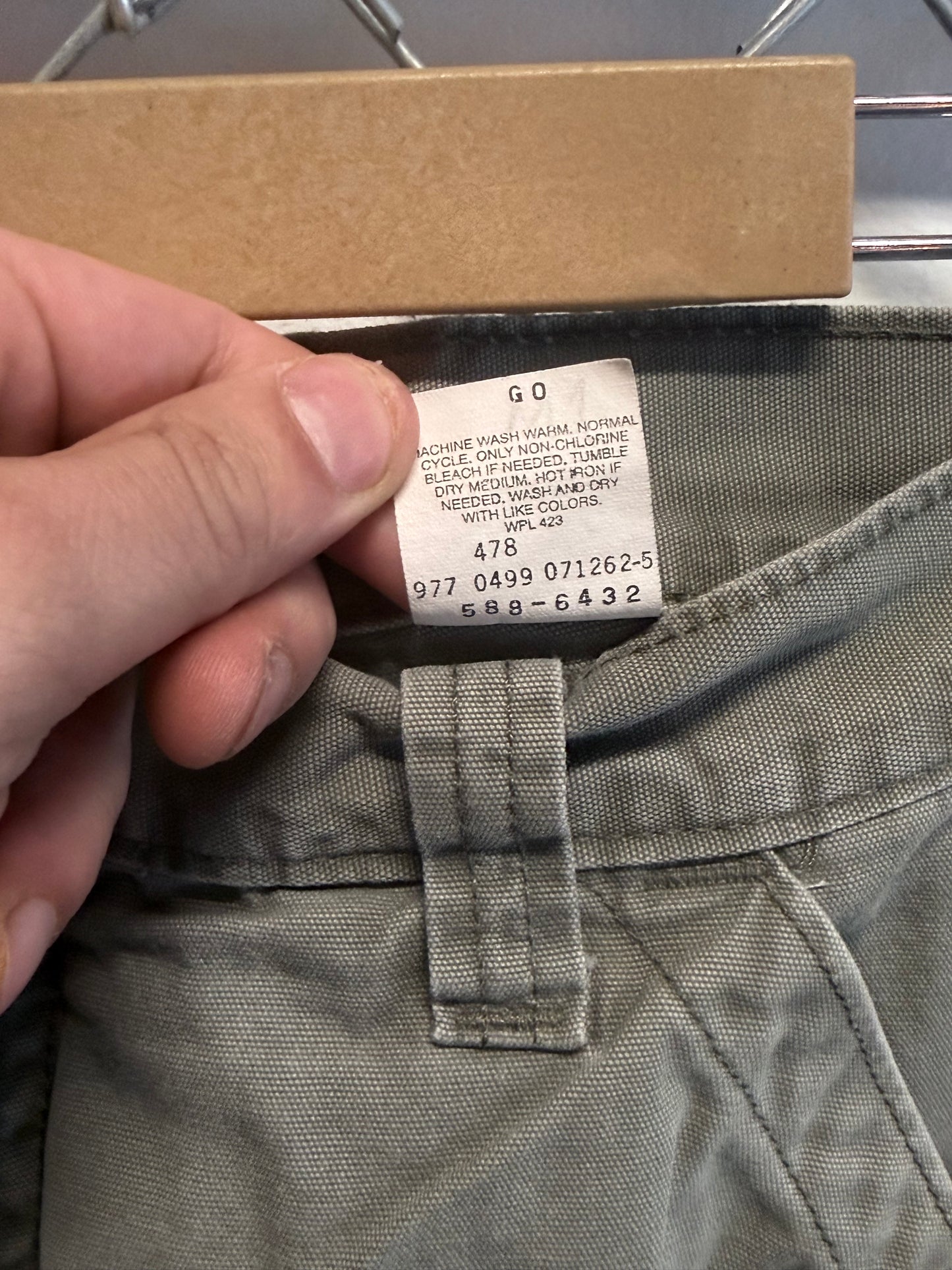Vintage 90's Levi's Green Cargo Baggy Skater Pants Size 34x32