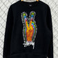 Stussy Y2K Peace Sign Crewneck Sweater Size Medium