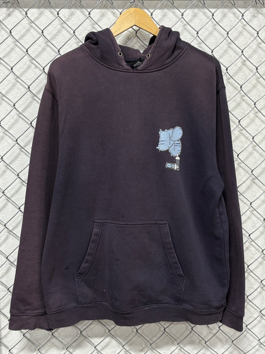 Stussy Y2K Faded Spray Paint Tag Hoodie Size Large