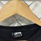 Stussy Y2K Flaming Logo Graphic Tee Size Large