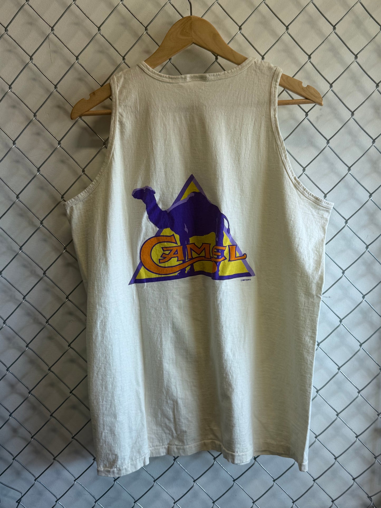 Vintage 90's Camel Cigarettes Genuine Taste Promo Tank Top Shirt Size XL