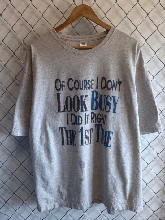 Vintage 90's Did It Right Graphic Tee Size XL