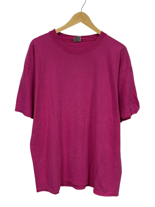 Vintage 90's Women's Lee Sturdy Heavy Weight Blank Pink Tee Size Large