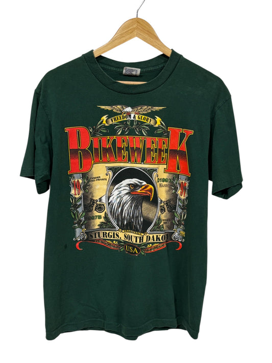 Vintage 90's Harley Davidson Sturgis Bike Week Eagle Graphic Tee Size Medium