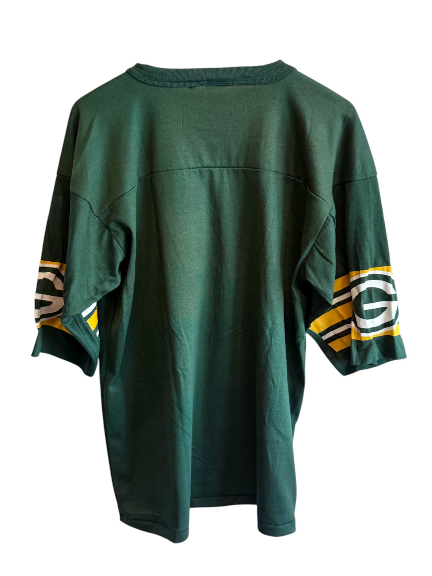 Vintage 90's Green Bay Packers NFL Logo 3/4 Sleeve Tee Size Large