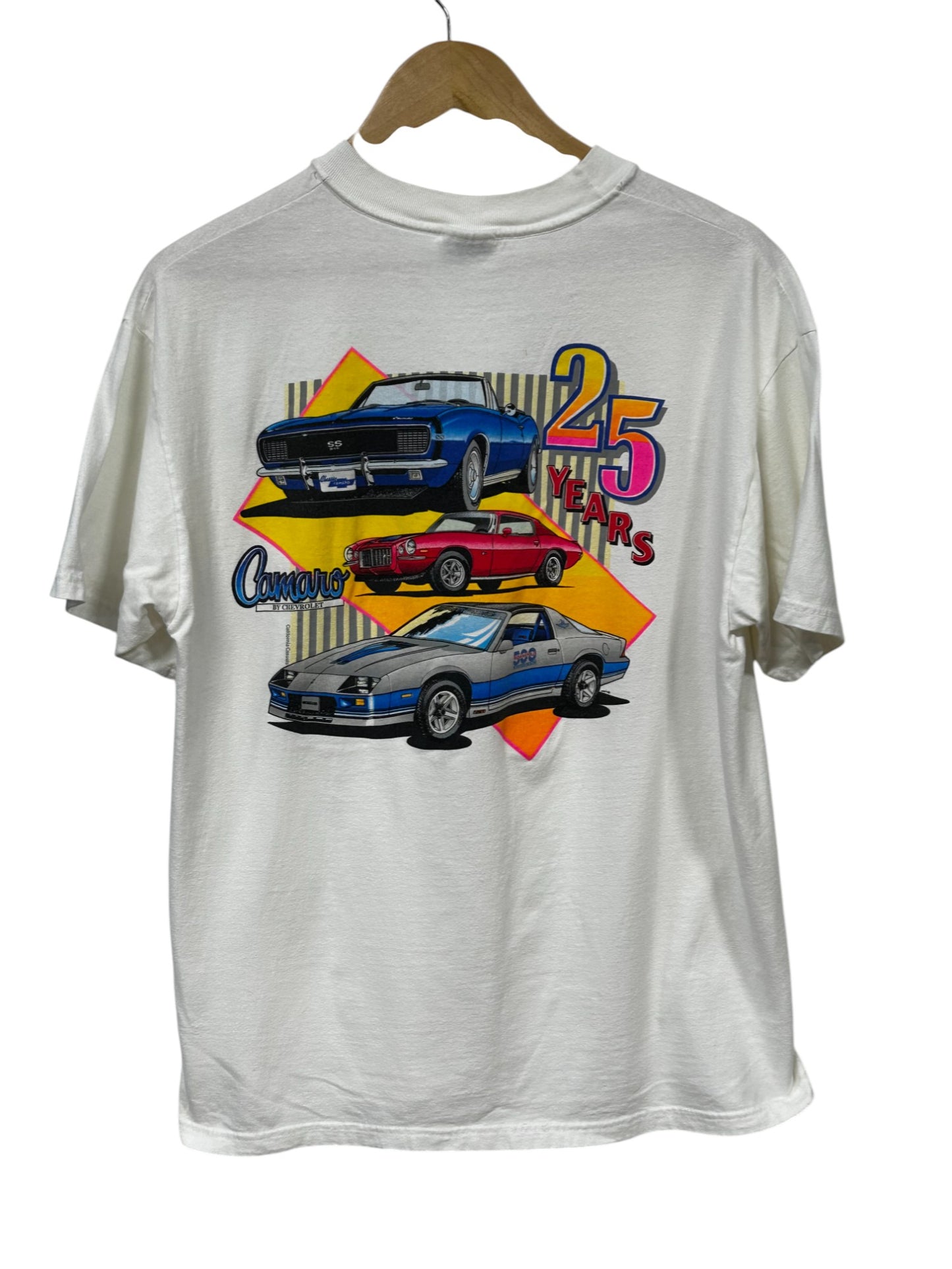 Vintage 90's 25 Years of Camaro Classic Car Hot Rod Tee Size Large