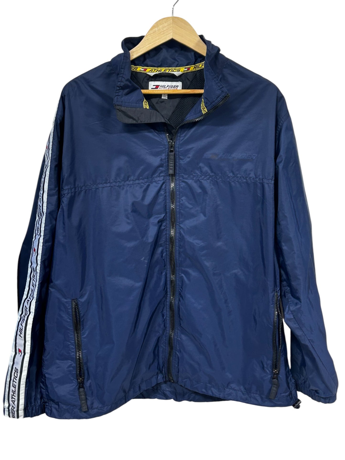 Vintage 90's Hilfiger Athletics Tommy Windbreaker Jacket Size Large