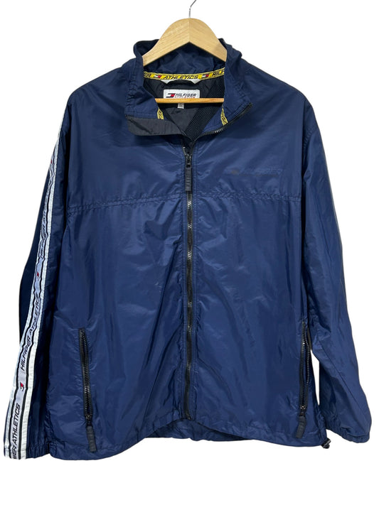 Vintage 90's Hilfiger Athletics Tommy Windbreaker Jacket Size Large