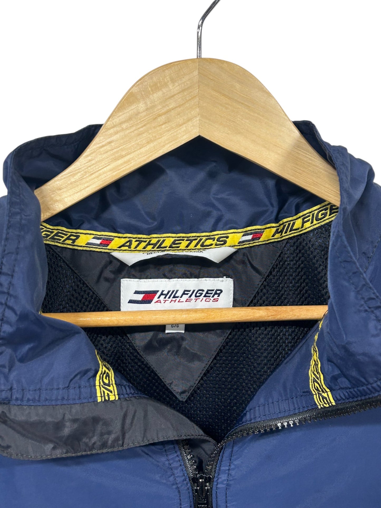 Vintage 90's Hilfiger Athletics Tommy Windbreaker Jacket Size Large