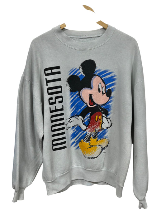 Vintage 90's Mickey Mouse Minnesota Big Print Cartoon Sweater Size XL