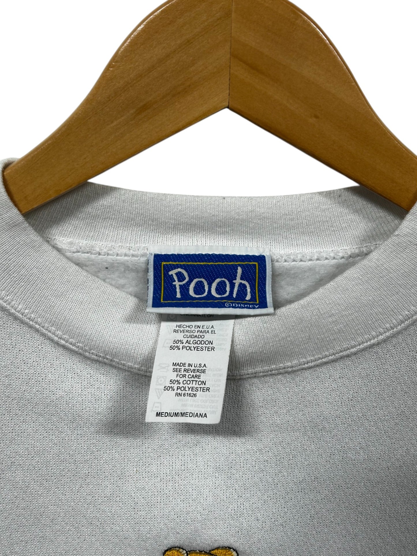 Vintage 90's Winnie the Pooh Embroidered Cartoon Sweater Size Medium