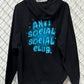 Anti Social Social Club ASSC Black Hoodie Size XL
