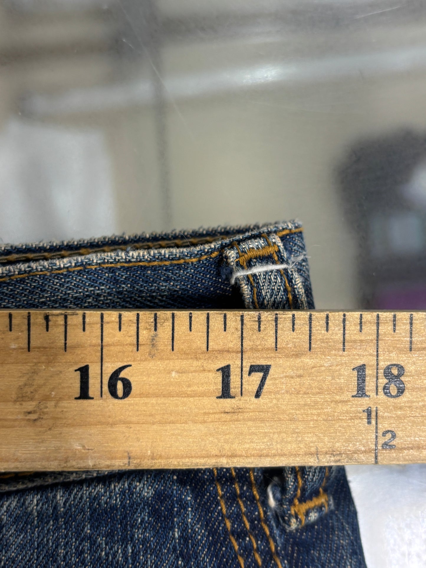 Y2K Route 66 Denim Cargo Shorts Size 36