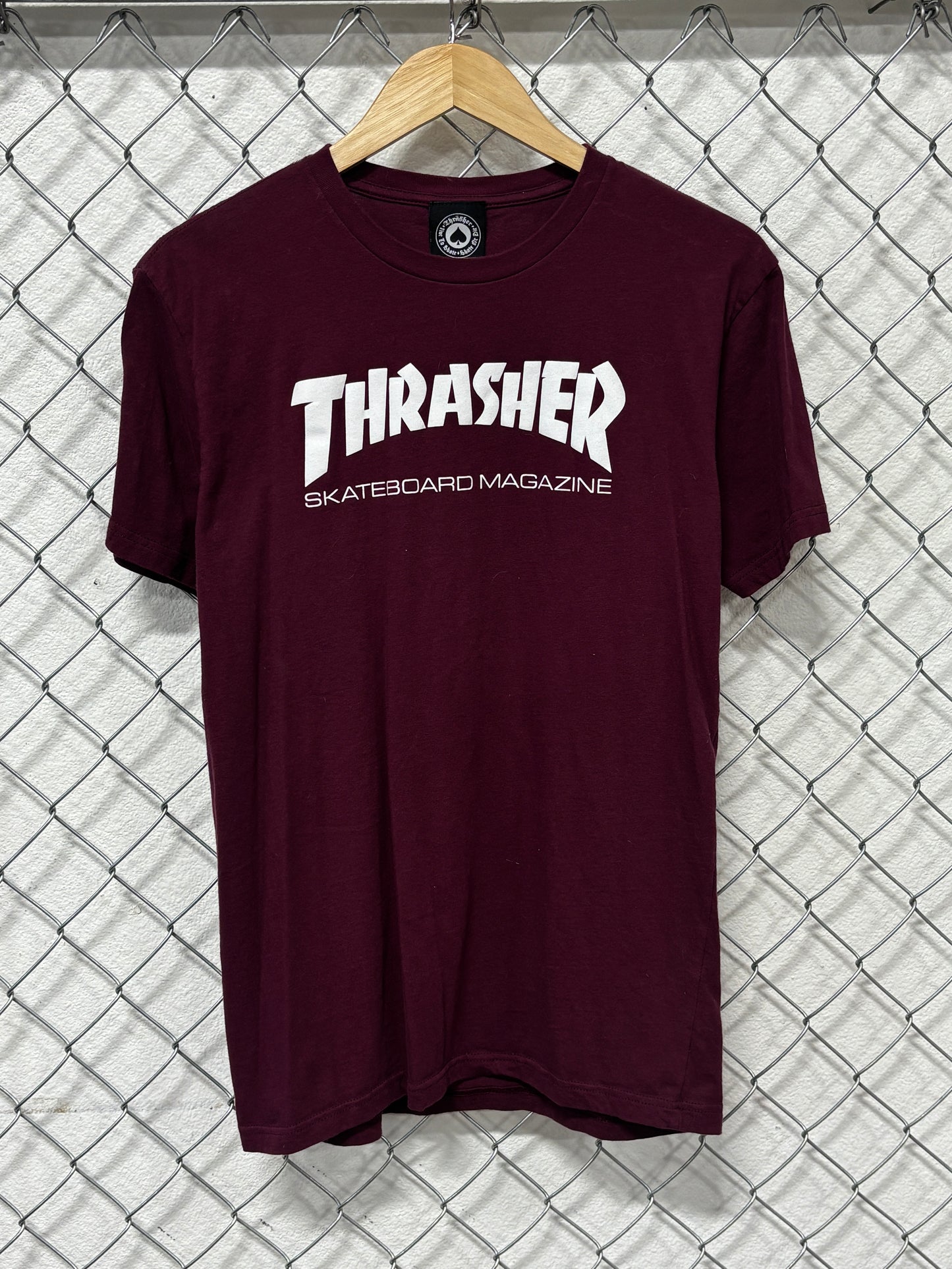 Y2K Thrasher Magazine Maroon Tee Size Medium