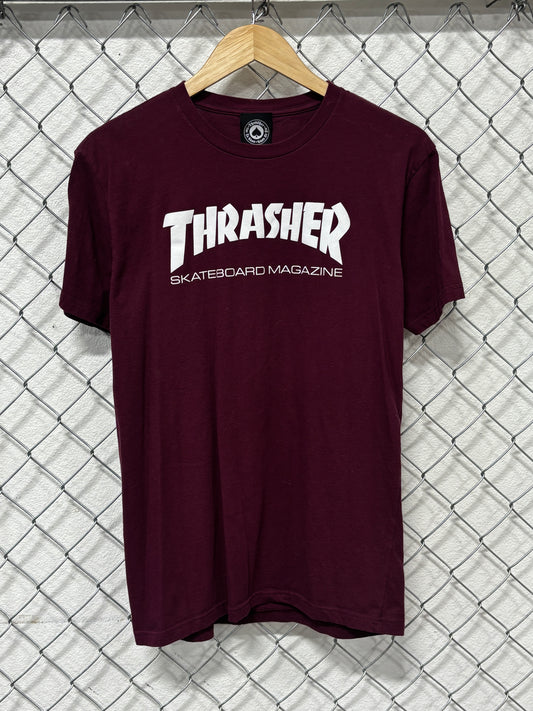 Y2K Thrasher Magazine Maroon Tee Size Medium