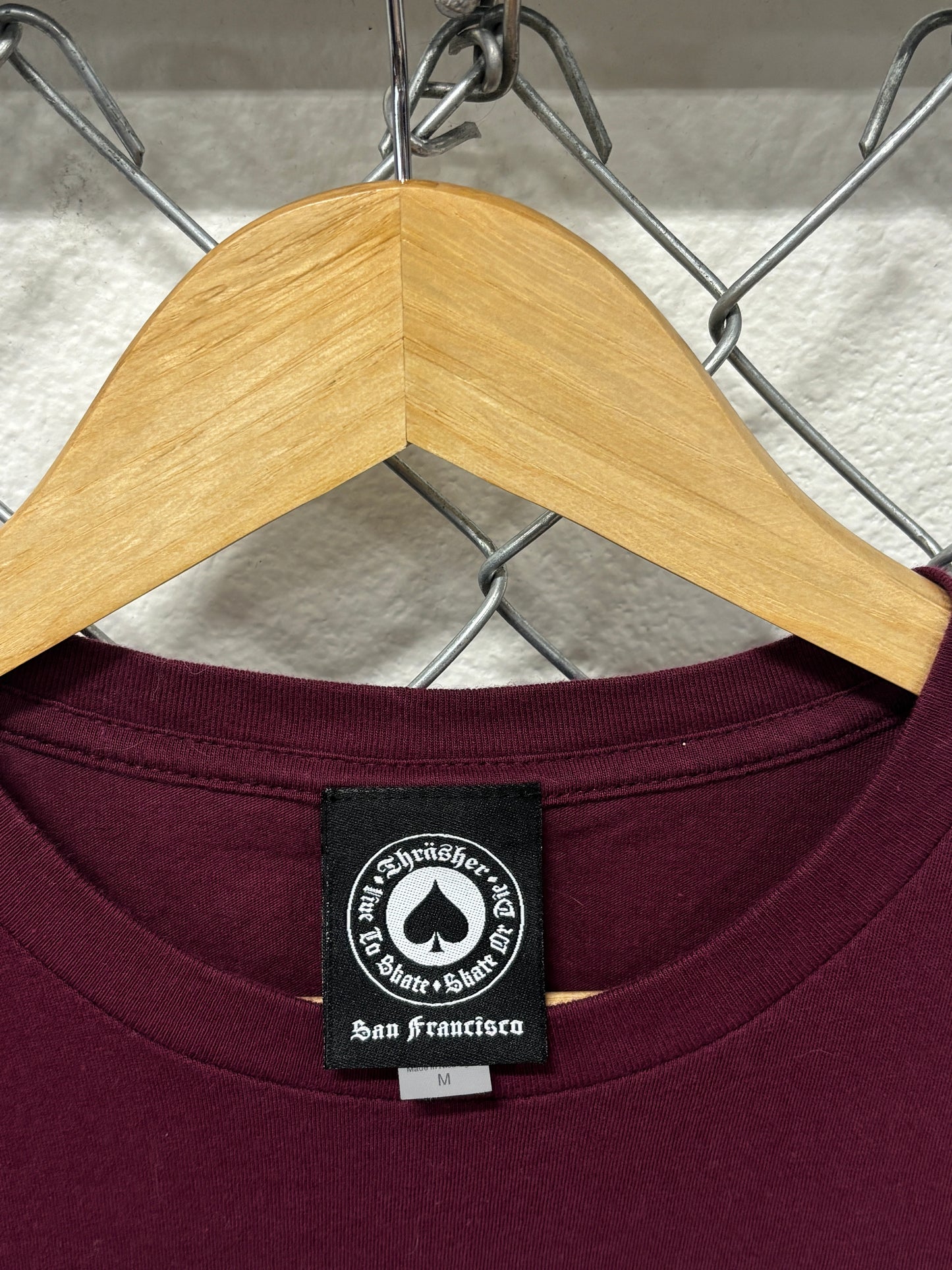 Y2K Thrasher Magazine Maroon Tee Size Medium