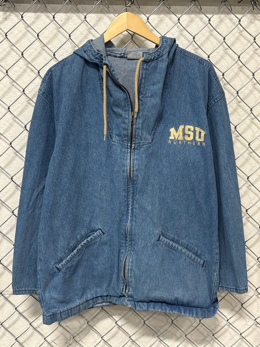 Vintage 90's Montana State Northern Denim Zip Up Jacket Size Small